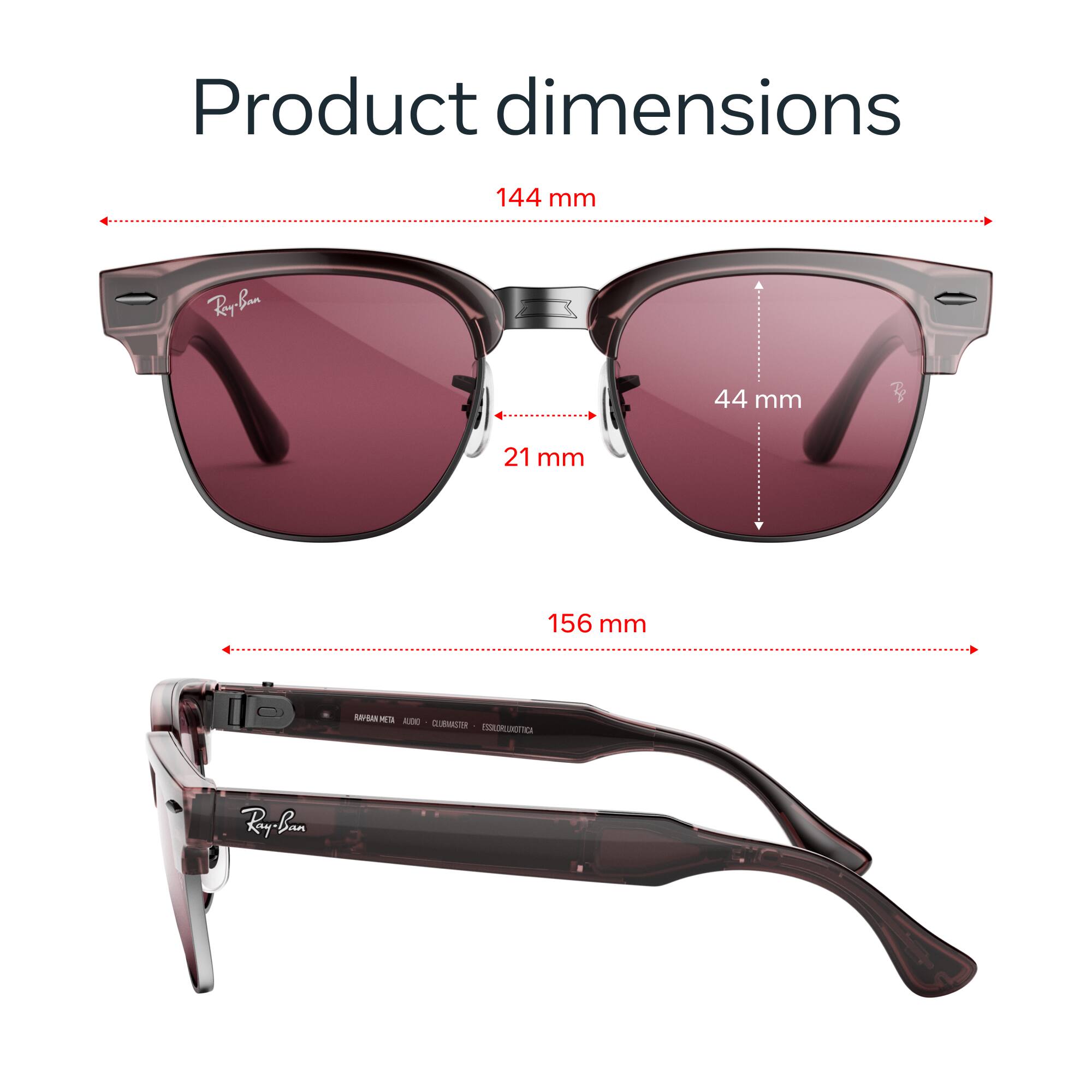 Product dimensions

144 mm

44 mm

21 mm

156 mm

RAPBAN META AUDO RETZAMBULO ESSILORLUXITICA

Ray-Ban