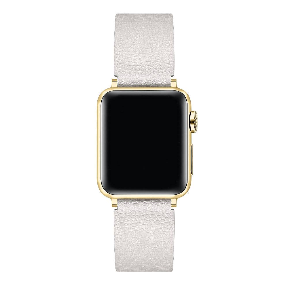 Back. Posh Tech - Lychee Magnetic Silicone Band for Apple Watch - Cloud White.