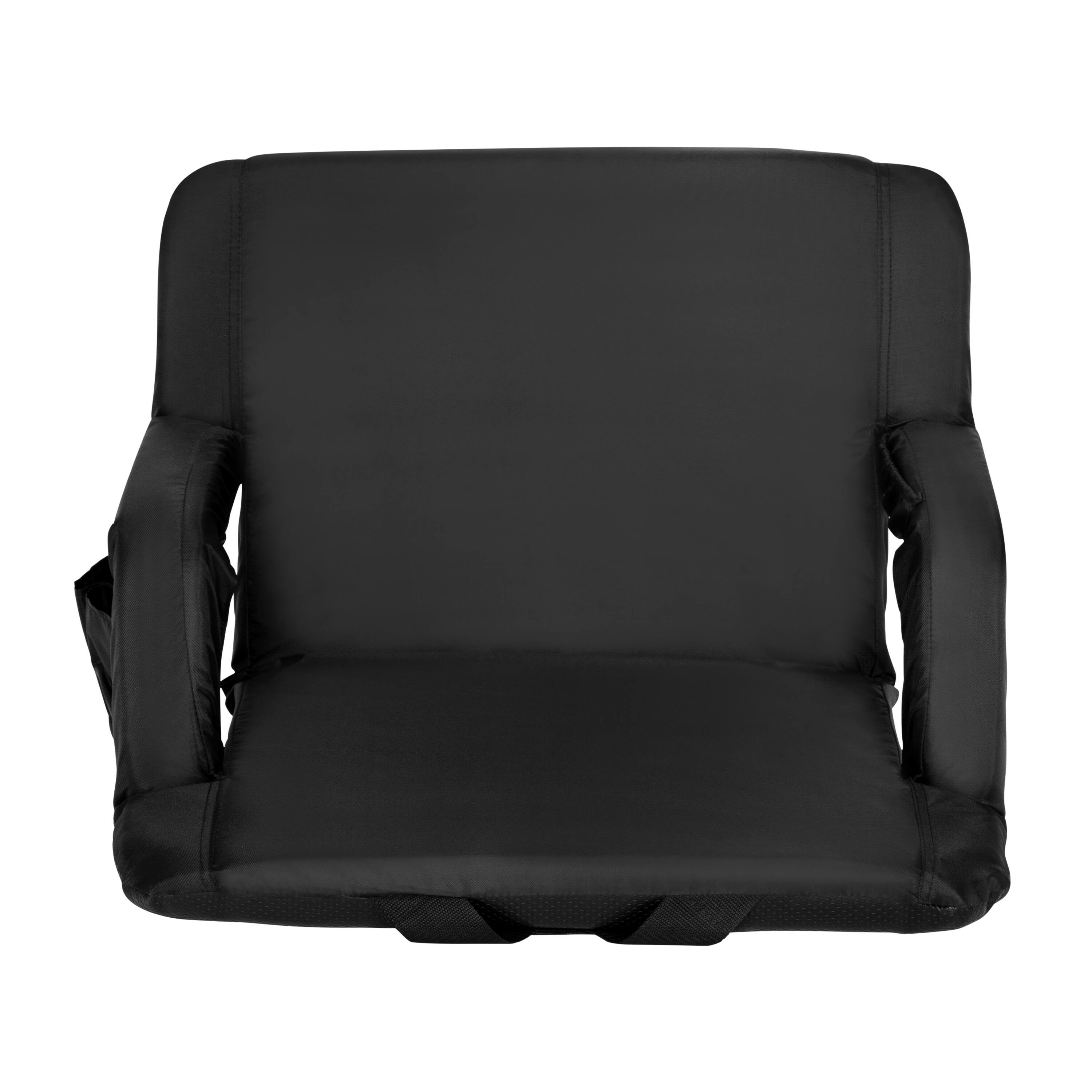 Alt View 9. Emma + Oliver - 5 Position Recline Extra Wide Padded Stadium Chair with Armrests - Black.