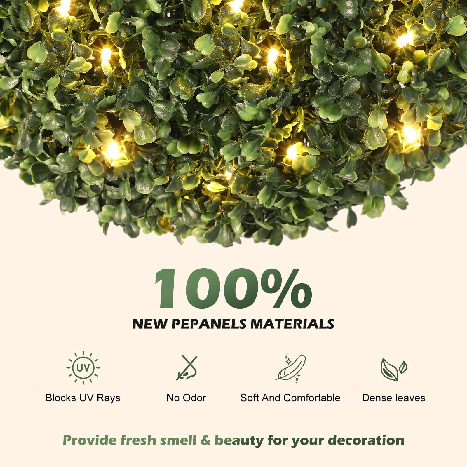 100% NEW PE PANELS MATERIALS

- Blocks UV Rays
- No Odor
- Soft And Comfortable
- Dense leaves

Provide fresh smell & beauty for your decoration