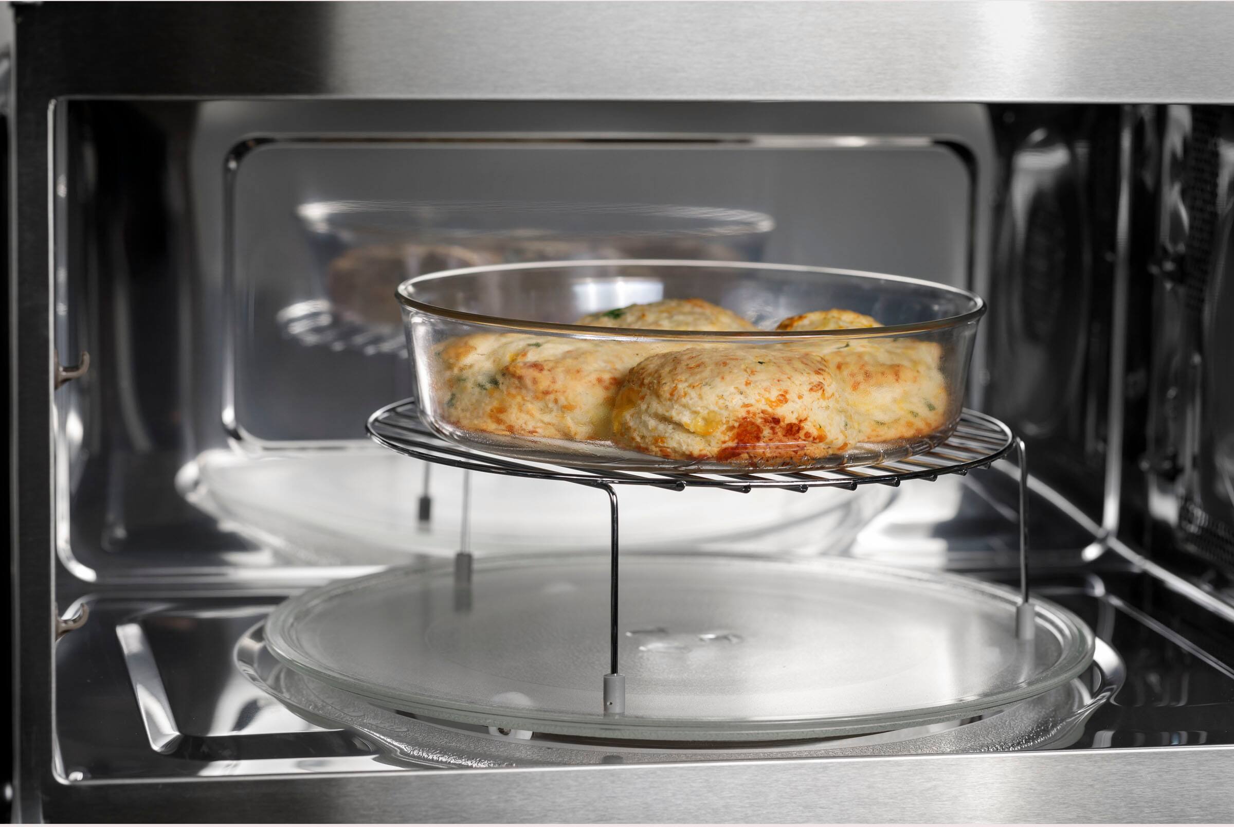 Alt View 14. GE Profile - 1.5 Cu.Ft. Convection Countertop Microwave with Sensor Cooking and Scan to Cook Technology - Stainless Steel.