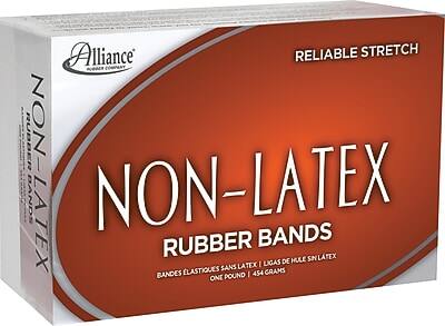 Alliance Rubber - Company Non-Latex Assorted Size Rubber Bands, Non-Latex, 1 lb. Box (37546) - Orange