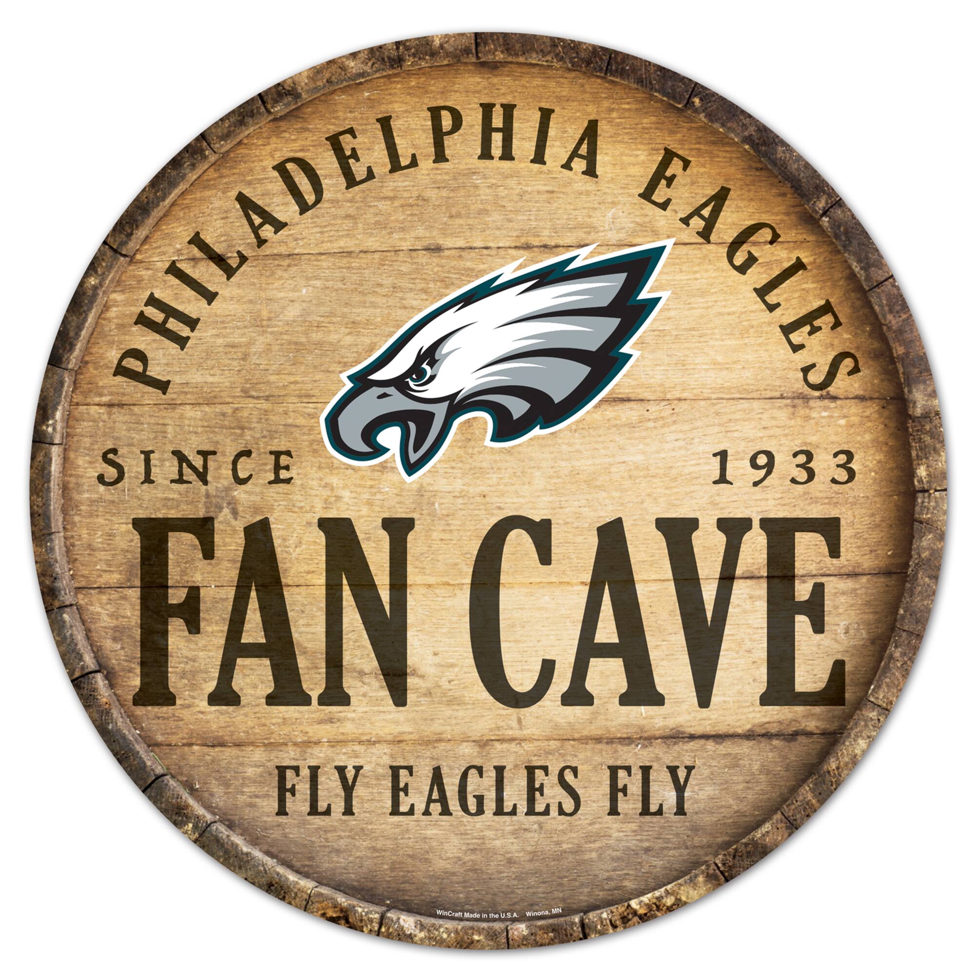 Philadelphia Eagles 14'' Circular Wood Sign