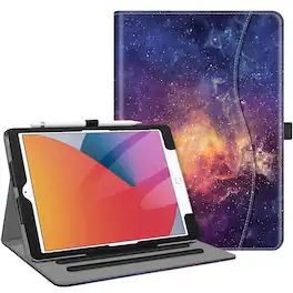 Kitcheniva - Protective Stand Case For iPad 9th 8th 7th Generation 10.2 Inch With Pocket Holder - Galaxy