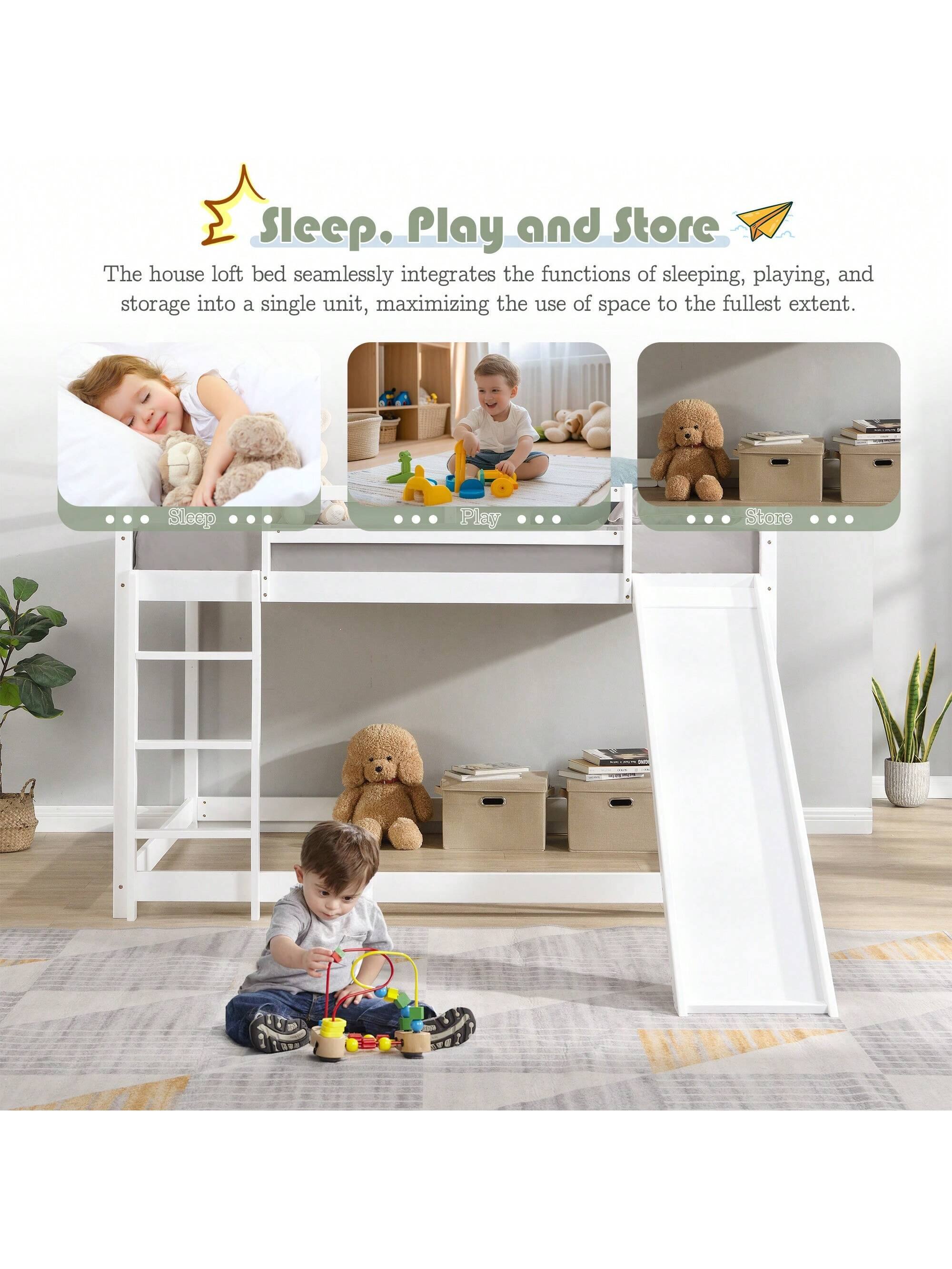 Sleep. Play and Store

The house loft bed seamlessly integrates the functions of sleeping, playing, and storage into a single unit, maximizing the use of space to the fullest extent.

Sleep  
Play  
Store