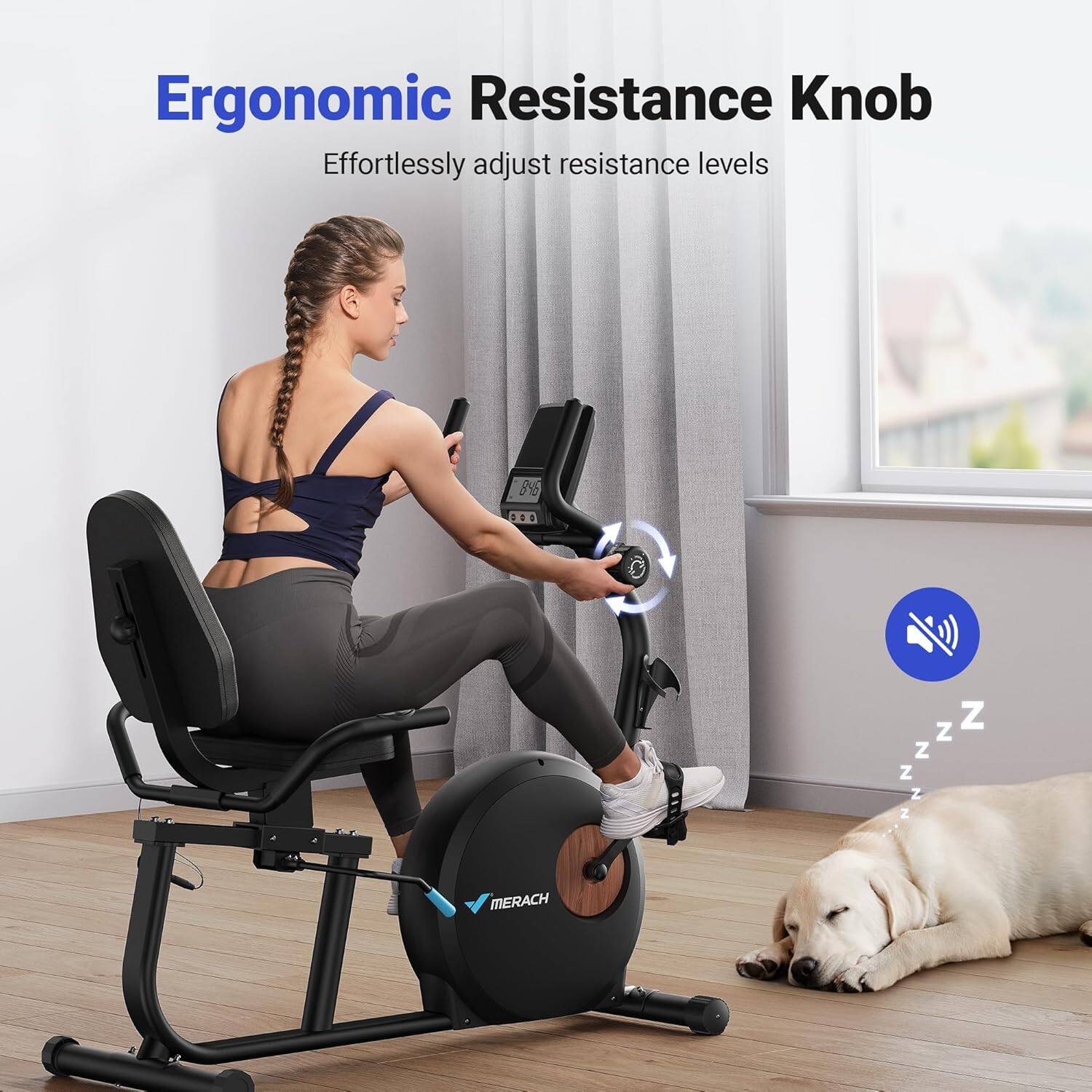 Ergonomic Resistance Knob  
Effortlessly adjust resistance levels