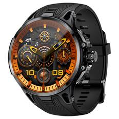 Front. LOKMAT - APPLLP 4 PRO Smart Watch with 4G LTE SIM, 1.75" AMOLED Display, Rotating Camera, NFC, Heart Rate & Blood Oxygen Monitor - Black.