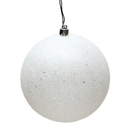 Vickerman - 12" Sequin Ball Drilled Cap - White