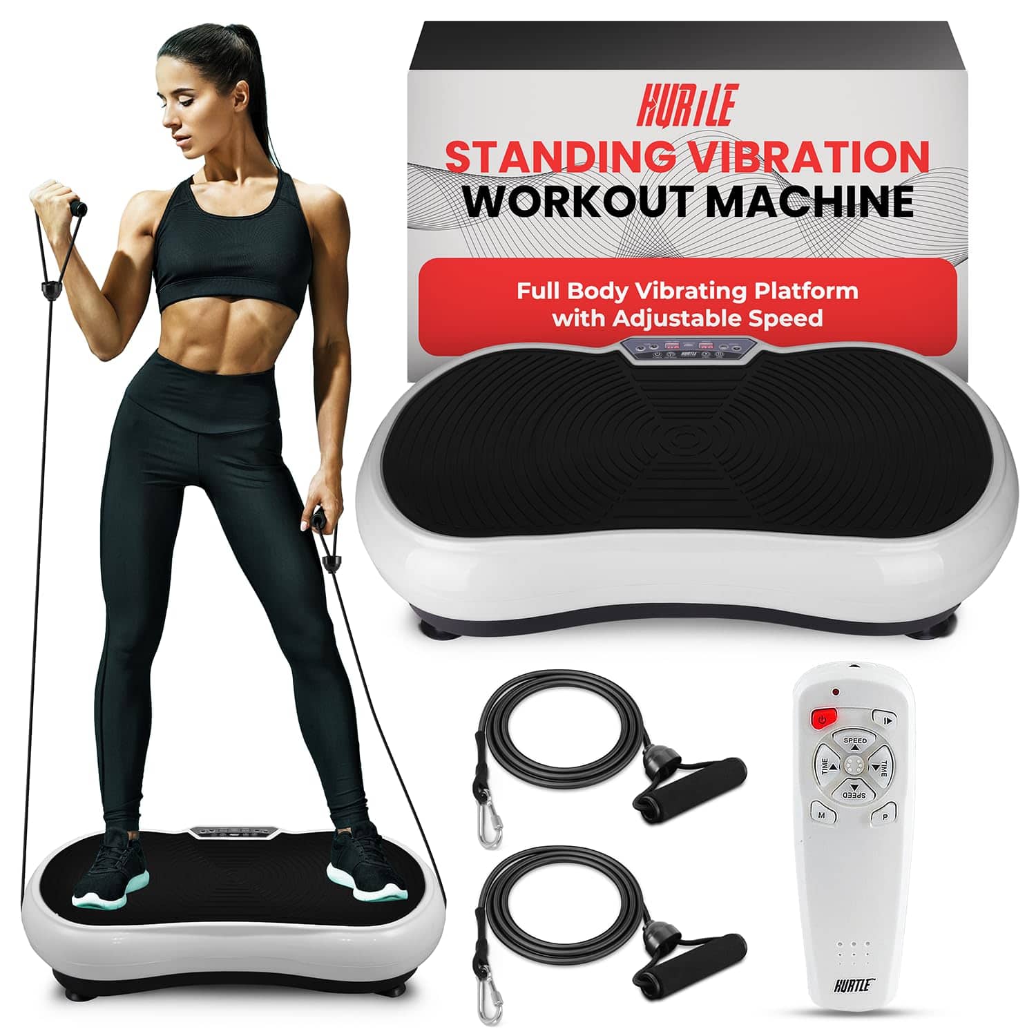 Hurtle - Vibration Plate Machine – Adjustable 1–99 Speeds, Quiet, Lightweight, with Remote - Black price history on PriceWatchPro