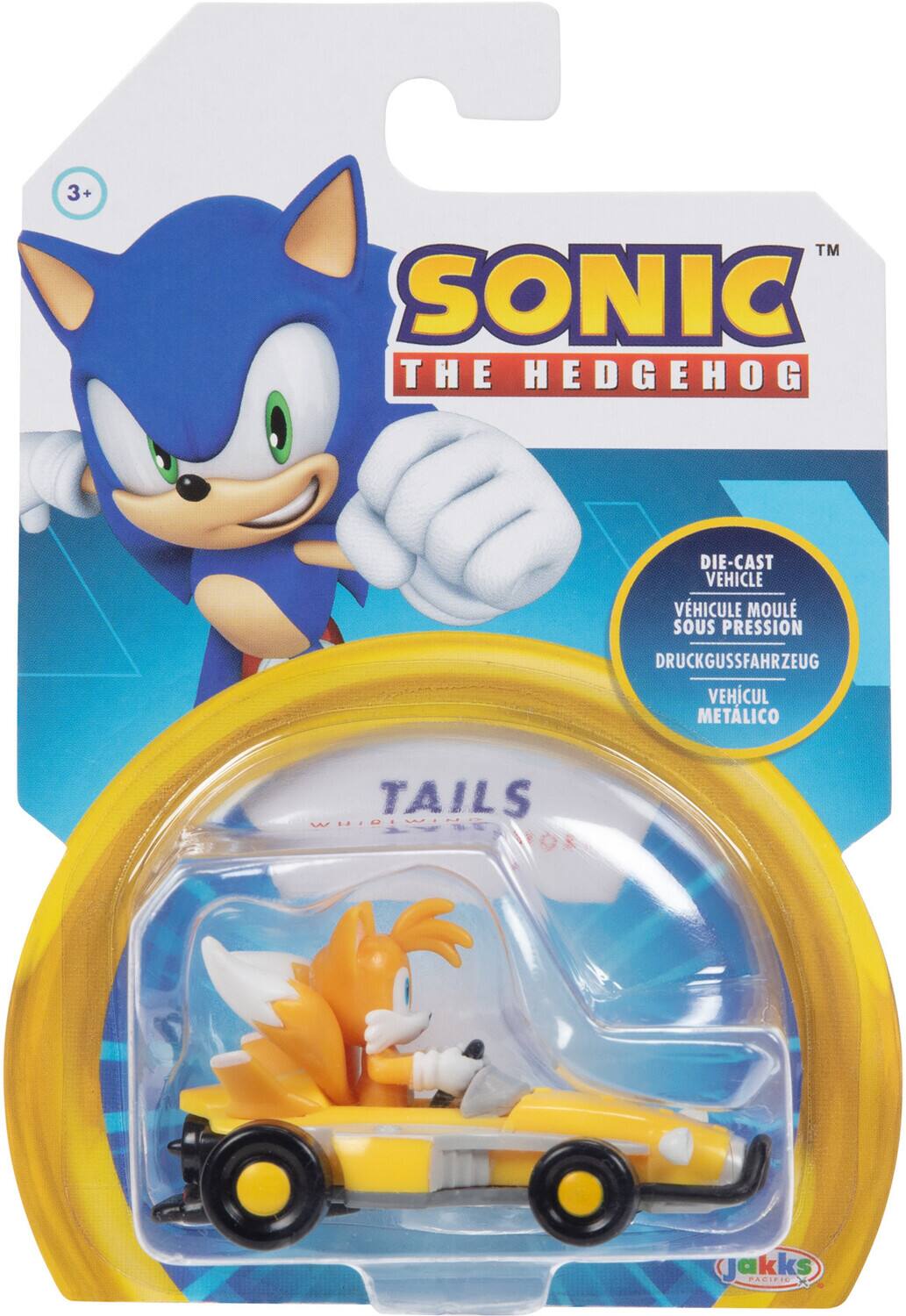 3+  
SONIC THE HEDGEHOG  
DIE-CAST VEHICLE  
VÉHICULE MOULÉ SOUS PRESSION  
DRUCKGUSSFÄHRZEUG  
VEHÍCUL METÁLICO  
TAILS