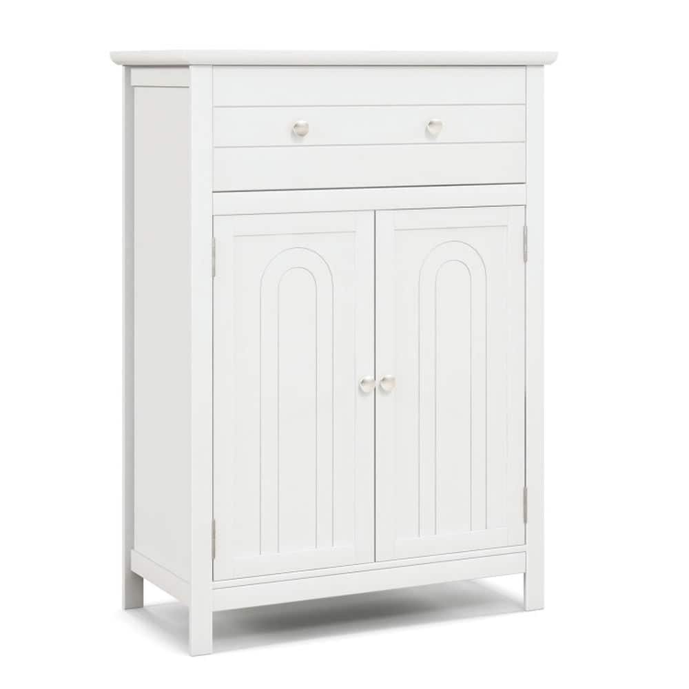 Kadyn - Free Standing Bathroom Storage Cabinet with Large Drawer, Bathroom Cabinets for Entryway Storage, Home Office Furniture - White