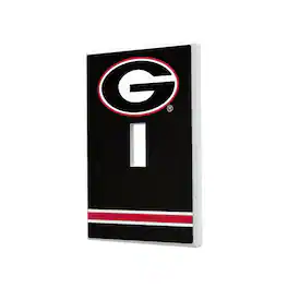 Keyscaper - Georgia Bulldogs Stripe Design Single Toggle Light Switch Plate - Multicolor