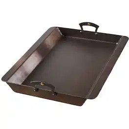 Classic Cuisine - Iron Roasting Pan with Handles - Black