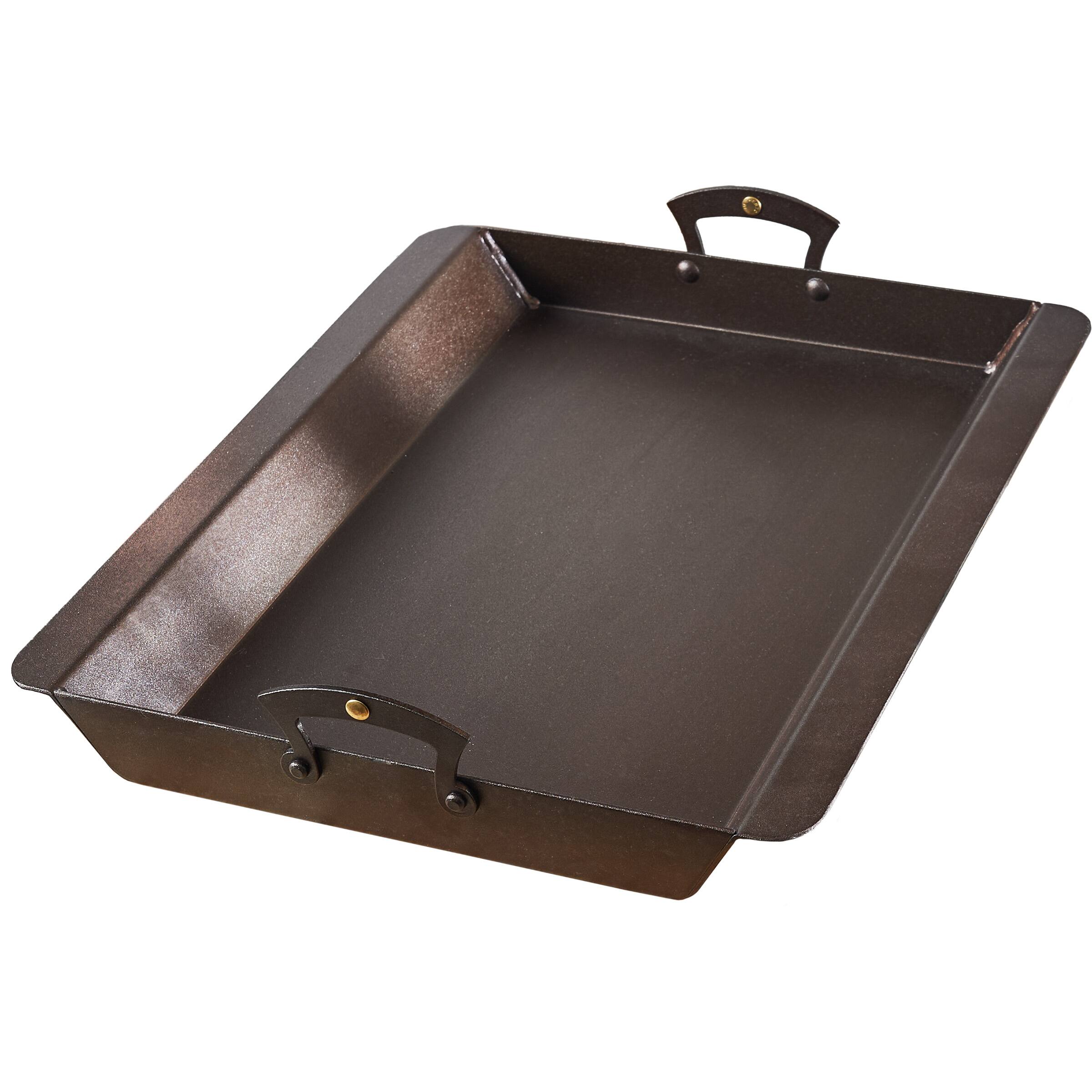 Front. Classic Cuisine - Iron Roasting Pan with Handles - Black.