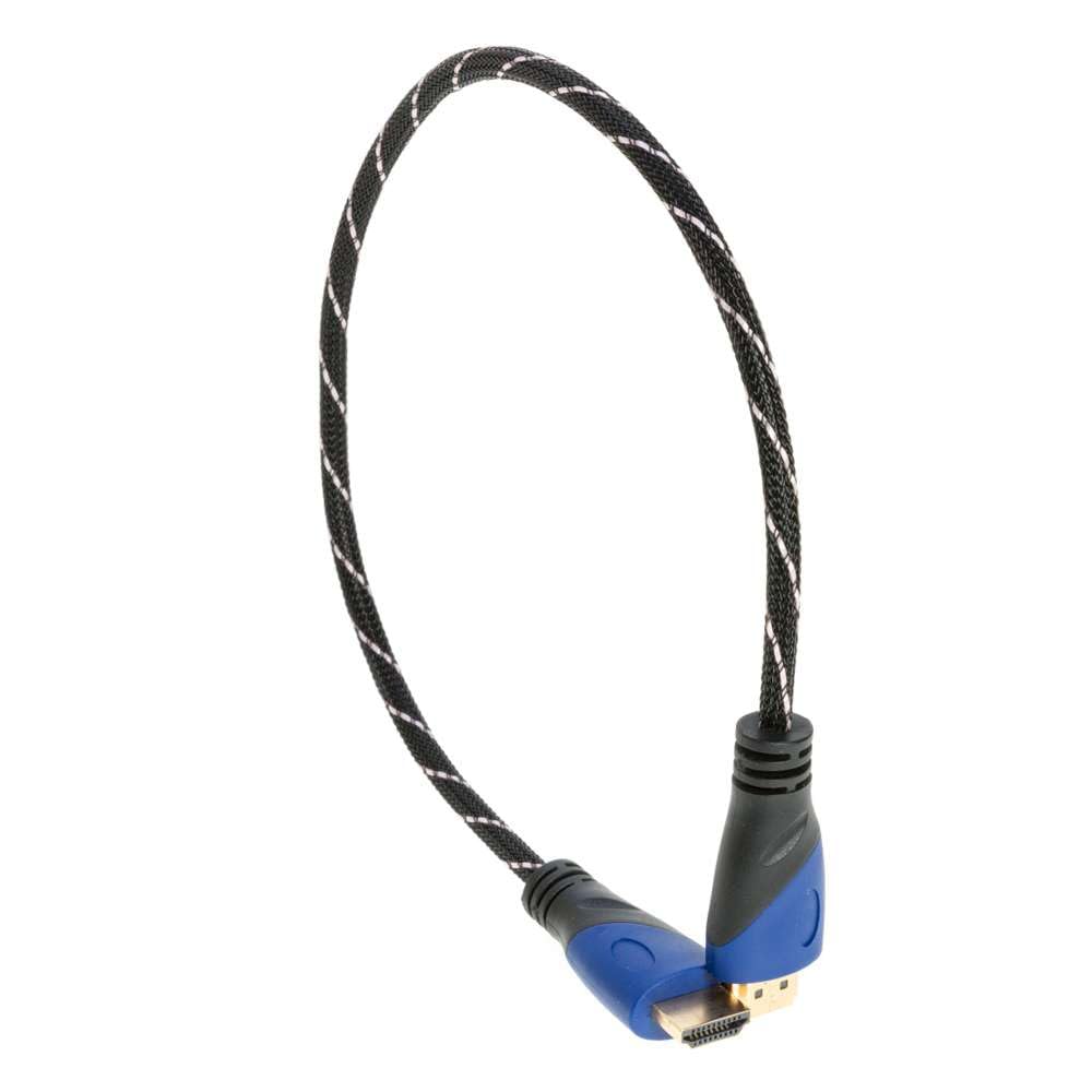 Alt View 3. Cables Direct Online - 3FT HDMI 2.0 Cable 4K 60Hz HDR High-Speed 18Gbps Ethernet ARC Gold-Plated UHD Premium Mesh Jacket for TV Gaming Laptop - Black/Gold Striped.