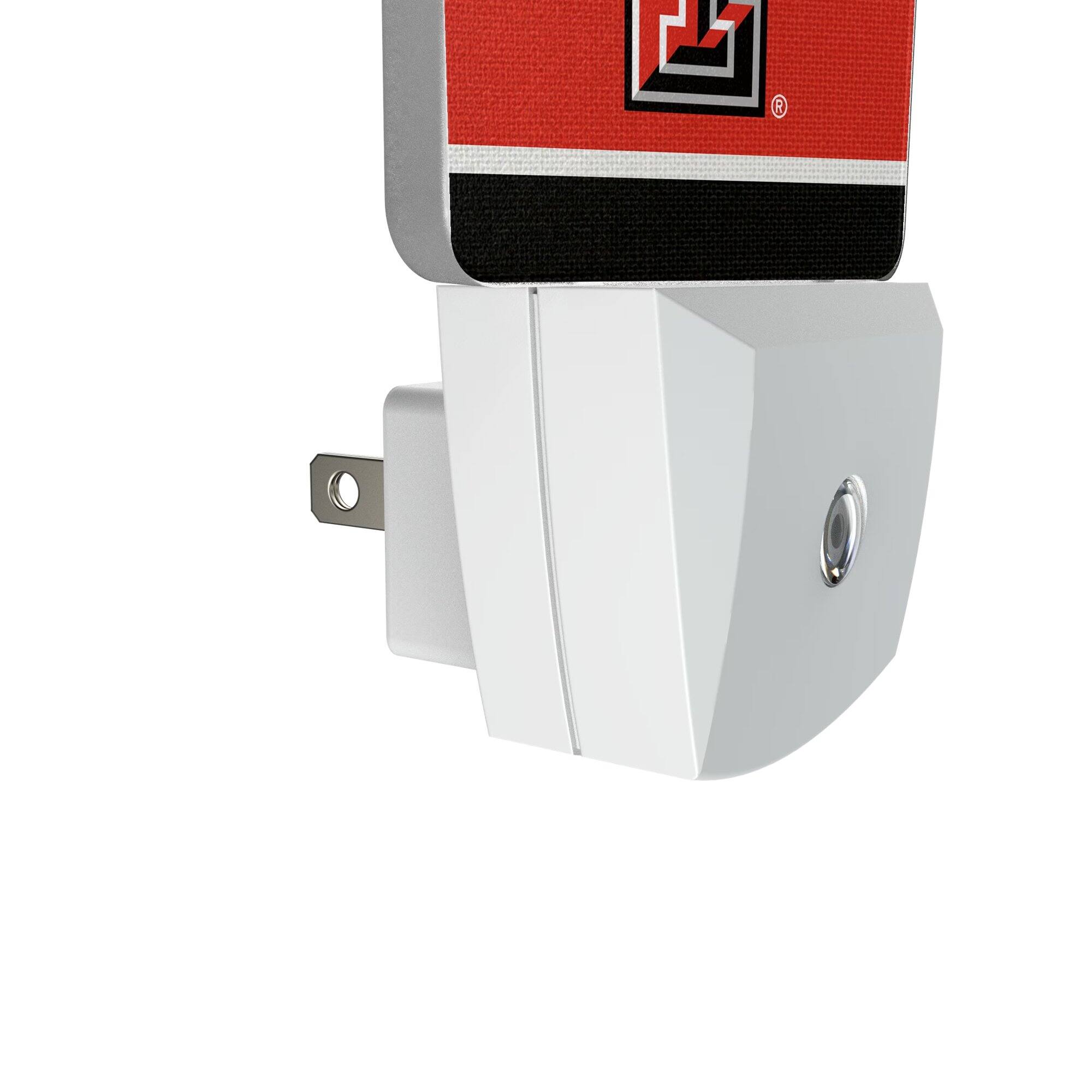 Alt View 2. Keyscaper - Texas Tech Red Raiders Stripe Design Nightlight 2-Pack - Multicolor.