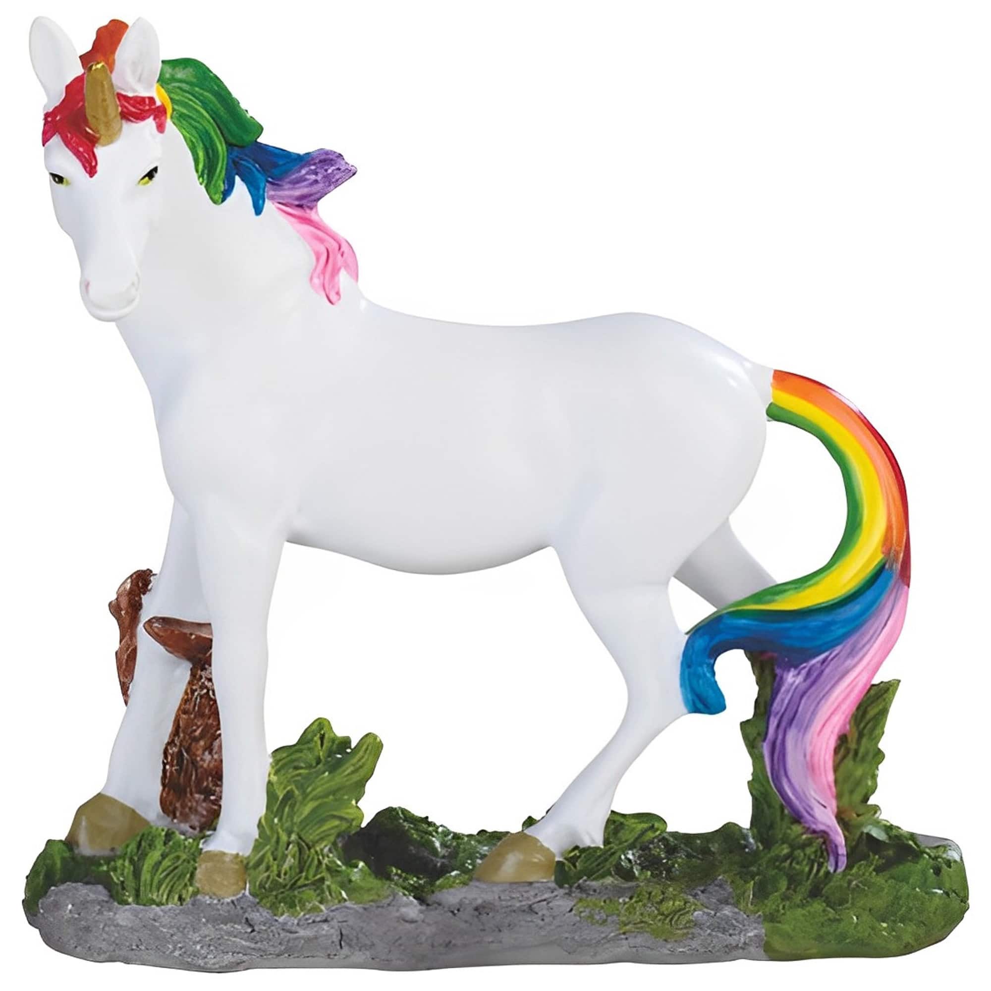 FC Design - 5"H Unicorn with Mane and Tail Figurine Statue Office Desk Tabletop Home Decor Gift - Multi-Color