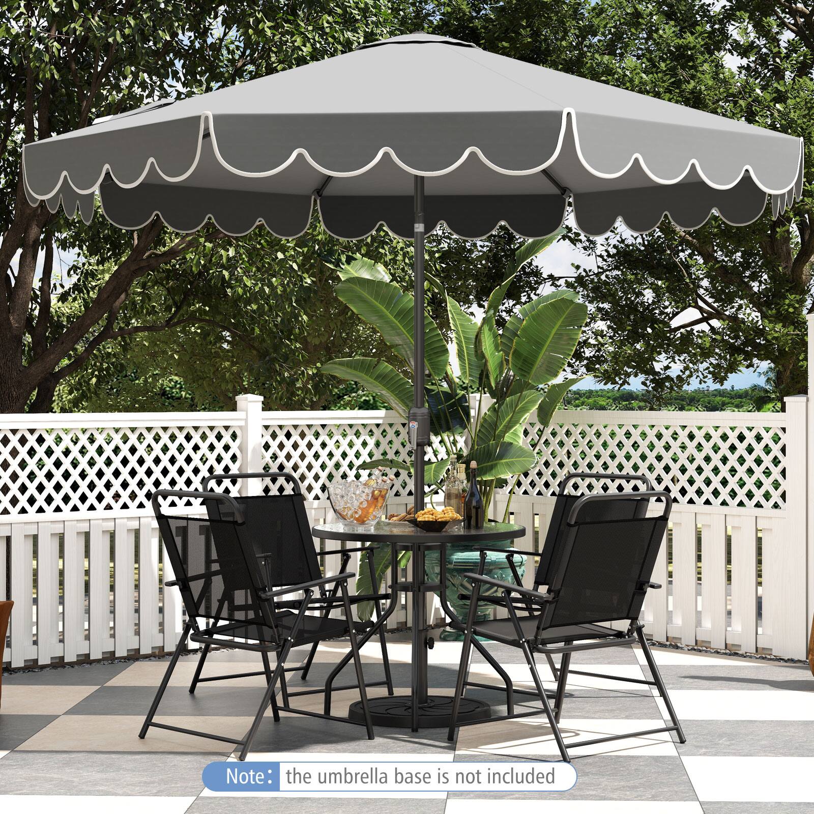 Note: The umbrella base is not included.