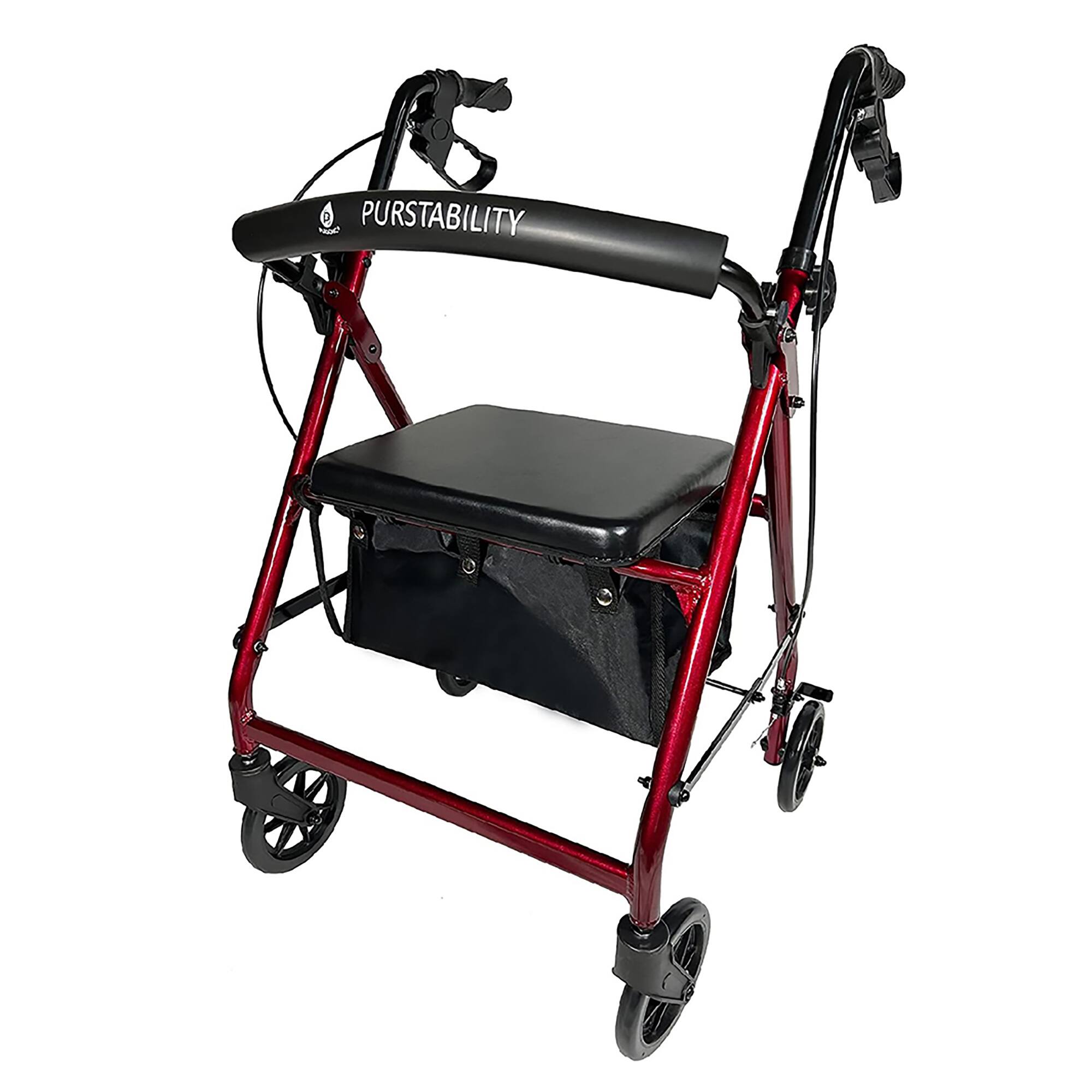 Angle. Pursonic - Purstability Rollator Walker - Black.