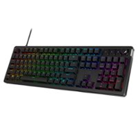 HyperX - Alloy Rise Full-size Wired Mechanical Linear Switch Gaming Keyboard with RGB Lighting - Black - Front_Zoom