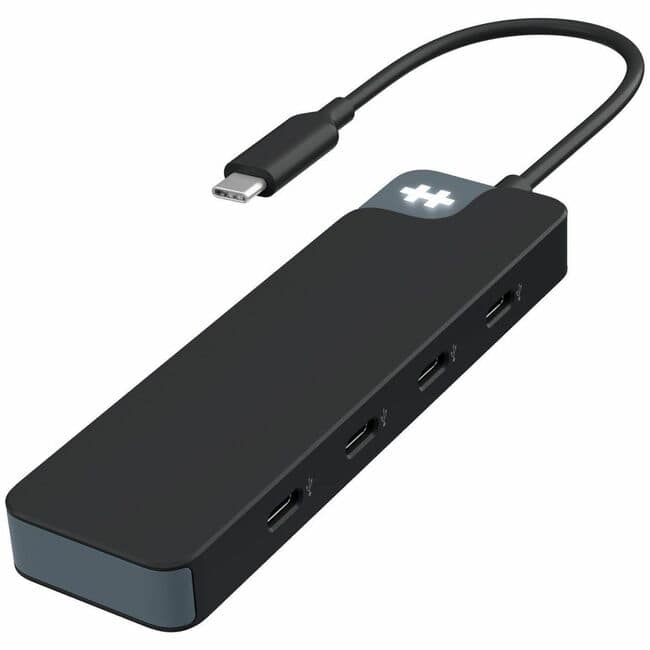 Hyper - HyperDrive Flex 4 Port USB-C Hub - USB Type C - 640 MB/s - Notebook - Desktop - 4 USB Port(s) - PC, Mac