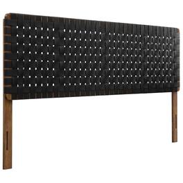 Sparta Weave Vegan Leather King Headboard by Modway - Black