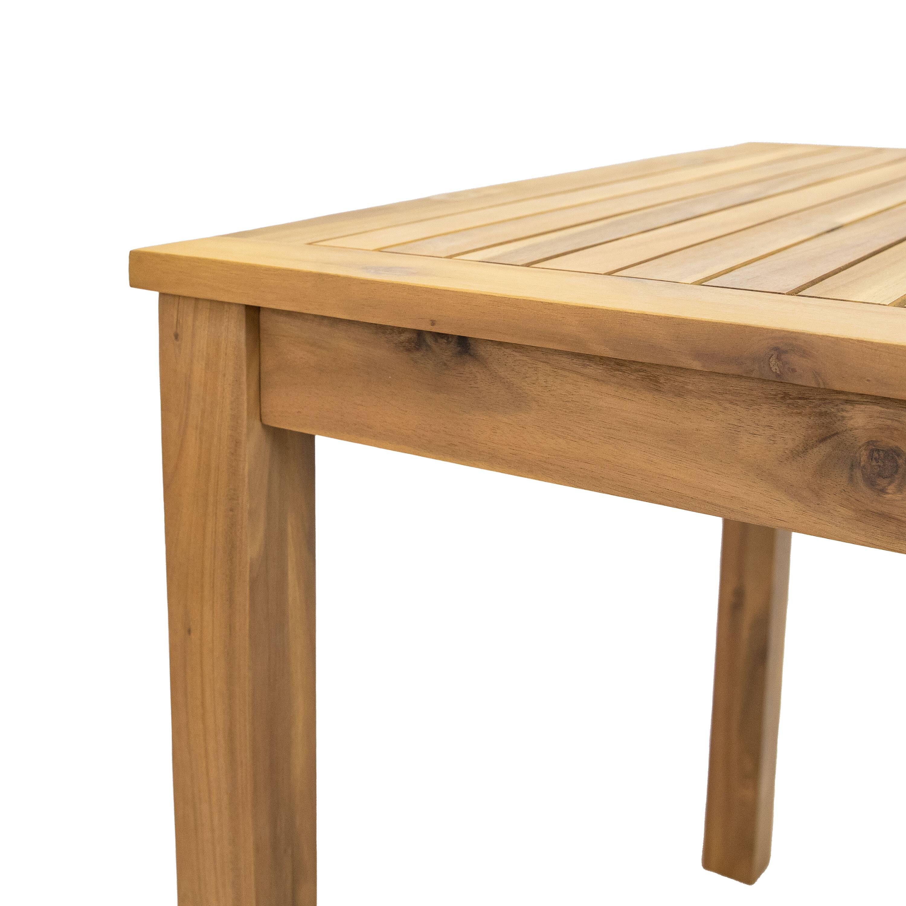 Alt View 10. Sunnydaze - Rodanthe Acacia Wood Outdoor Dining Table - Brown.