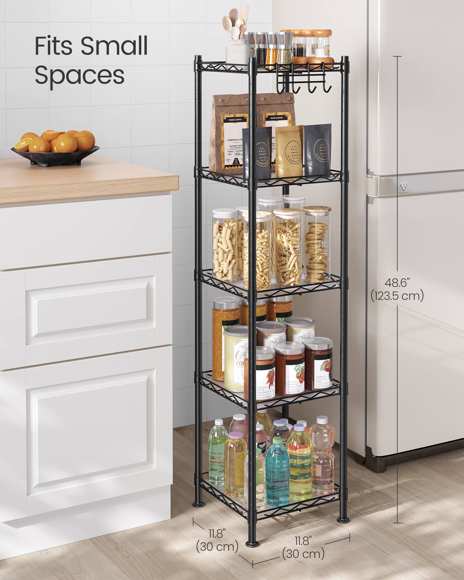 Fits Small Spaces

48.6" (123.5 cm)

11.8" (30 cm)

11.8" (30 cm)