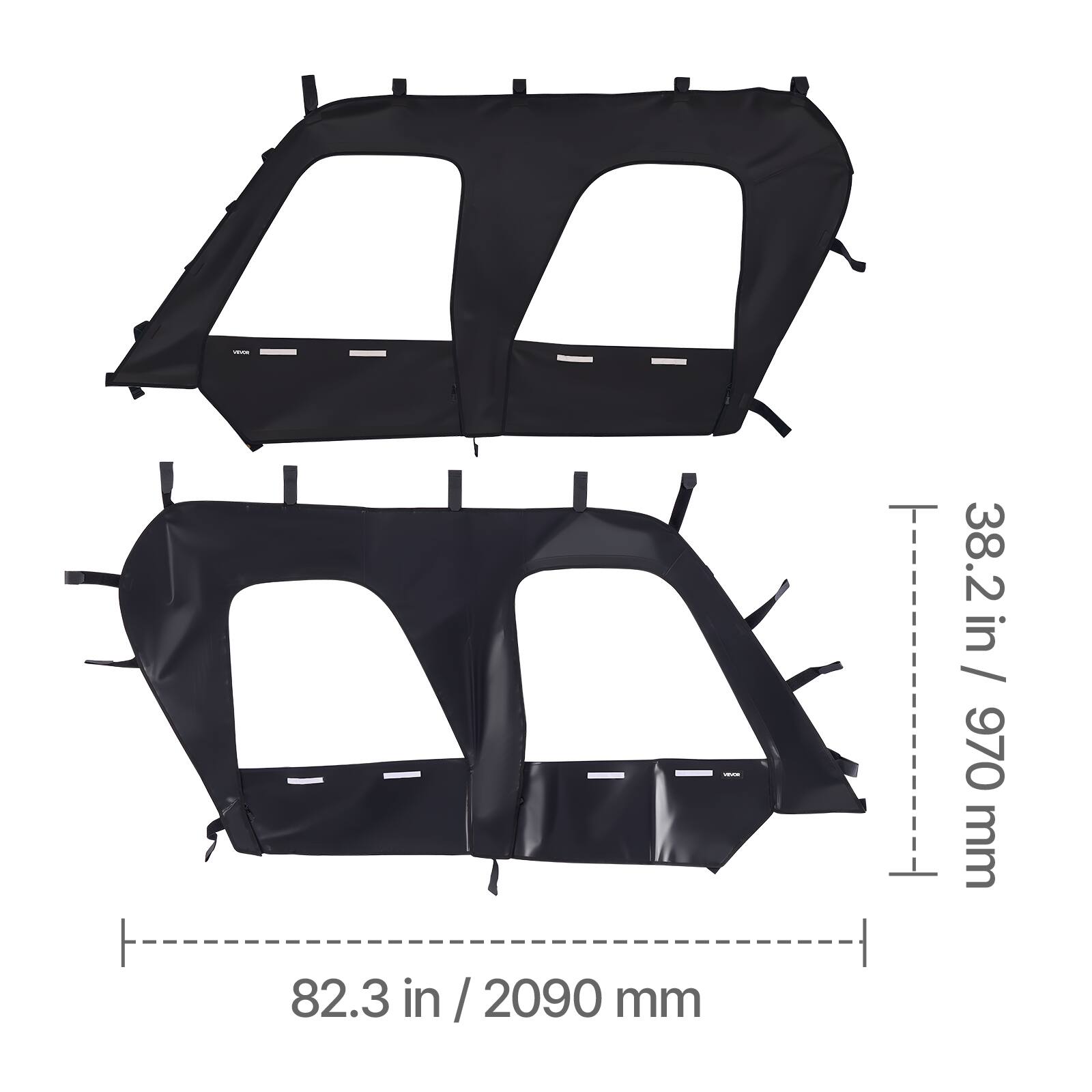 38.2 in / 970 mm  
82.3 in / 2090 mm
