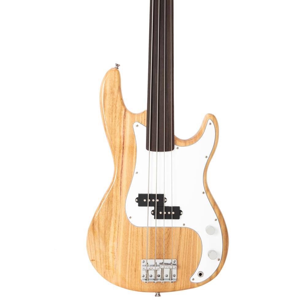 Back. Winado - Electric Bass Guitar 4 String  Full Size Basswood Right Handed.