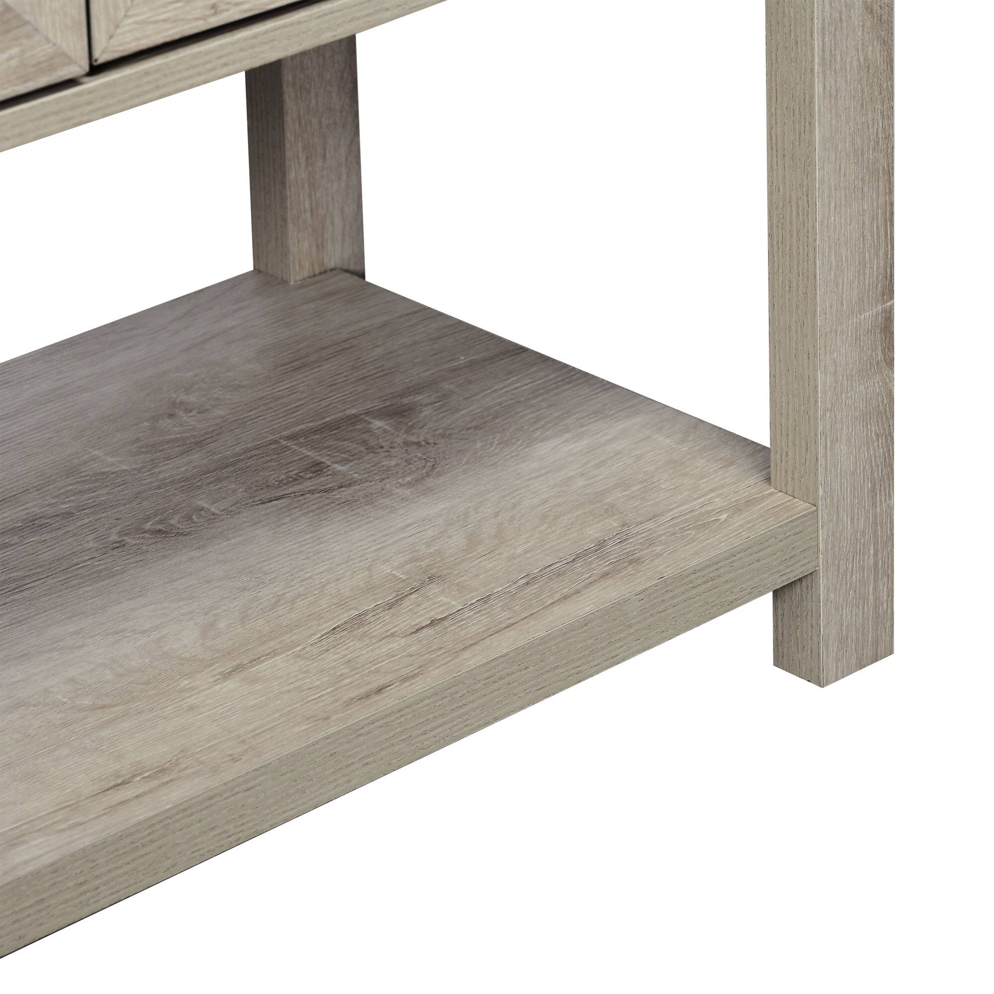 Alt View 8. Homcom - Farmhouse Double Door Coffee Bar Cabinet, Console Table, Sideboard Buffet Cabinet with Bottom Shelf for Living Room - Gray.