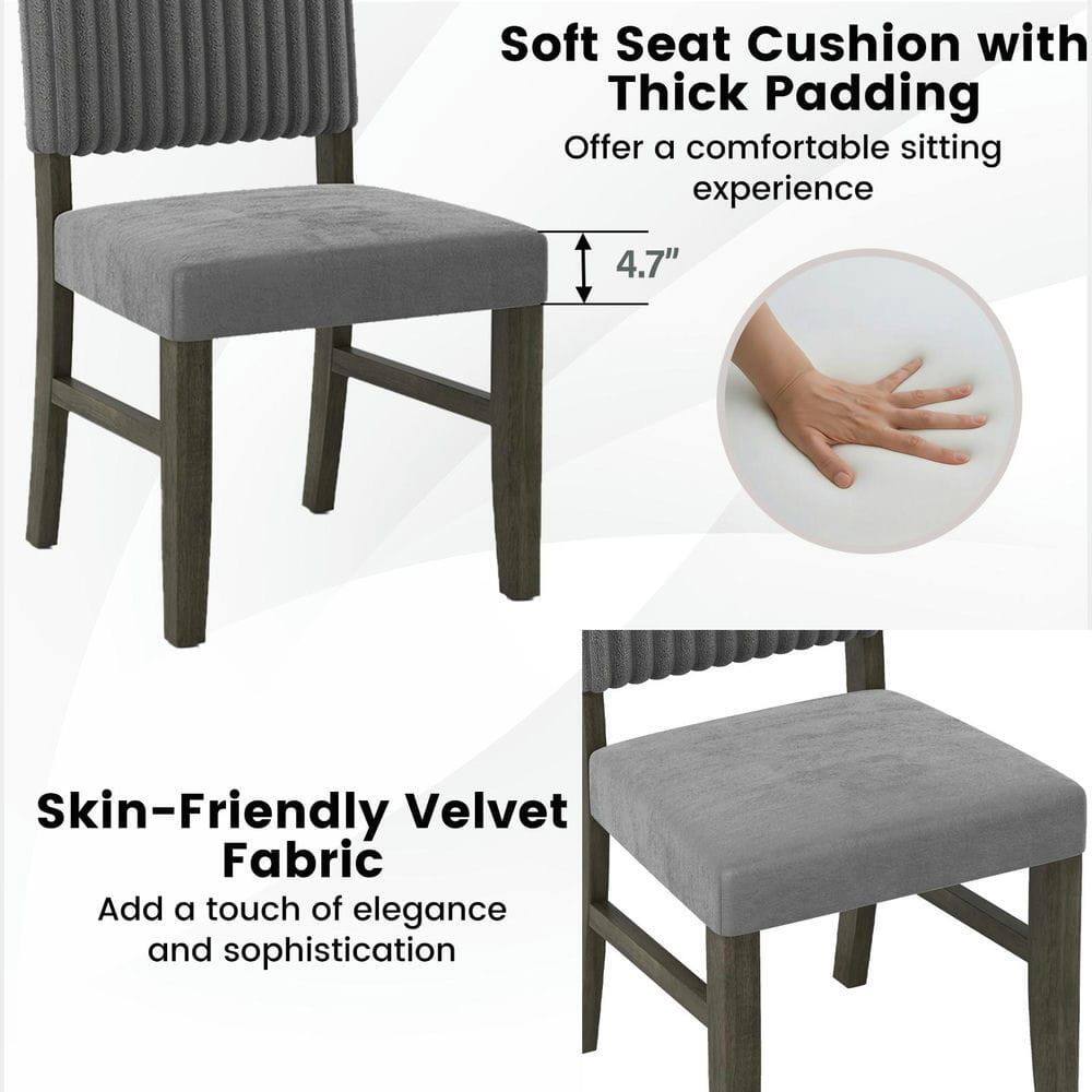 Soft Seat Cushion with Thick Padding  
Offer a comfortable sitting experience  

Skin-Friendly Velvet Fabric  
Add a touch of elegance and sophistication