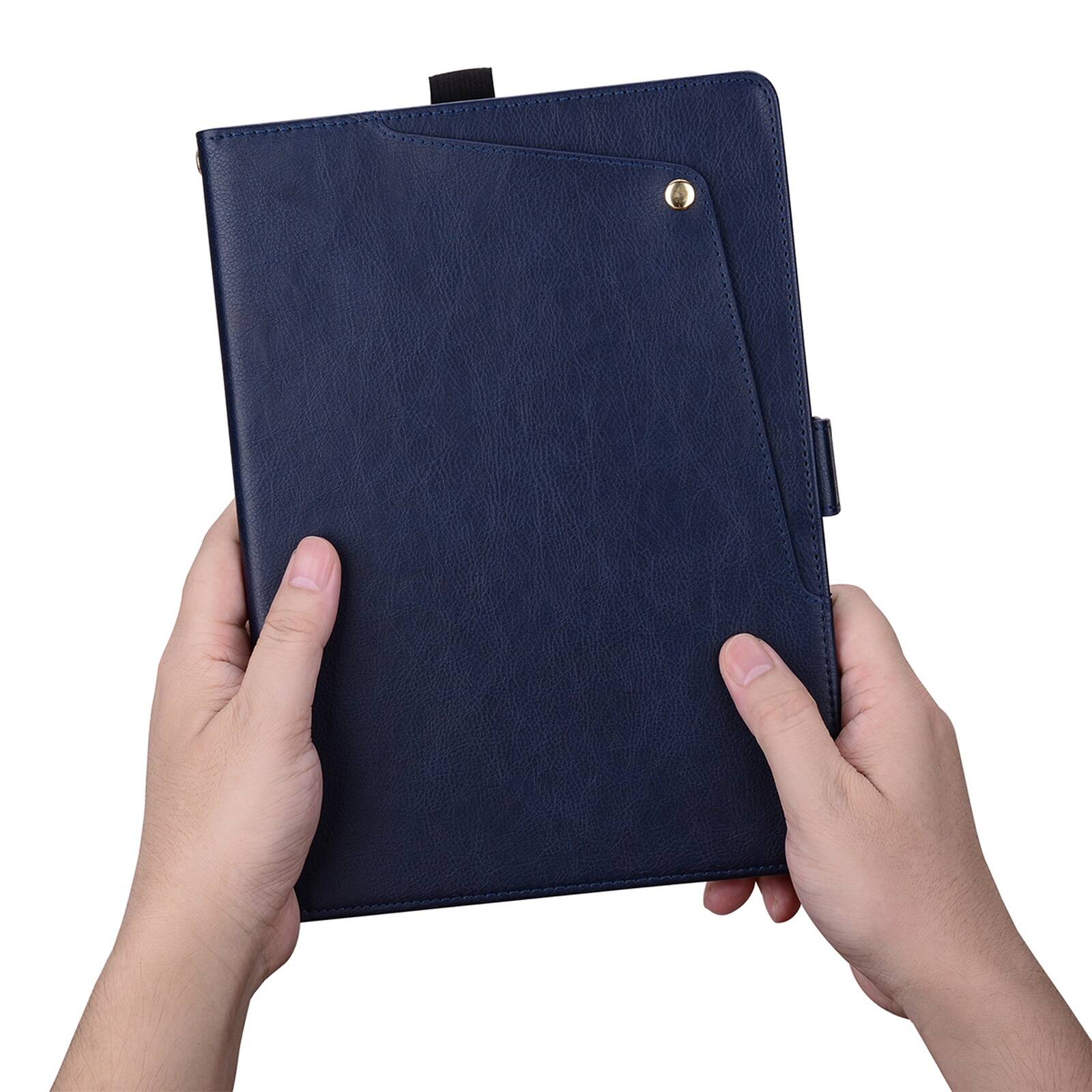 Alt View 6. Dteck - Case For Apple iPad Pro 13-inch (M5) 2025/(M4) 2024 Business Premium Leather Folio Adjustable Stand Card Slots Cover - Blue.