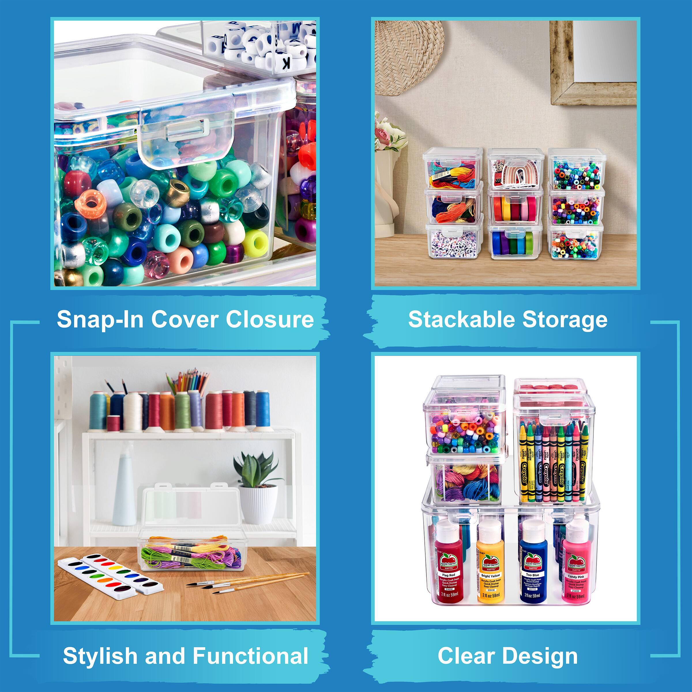 Snap-In Cover Closure  
Stackable Storage  
Stylish and Functional  
Clear Design