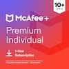 10+ DEVICES
McAfee + Premium Individual
1-Year Subscription
Subscription automatically renews. A payment method is required to complete activation - cancel anytime.