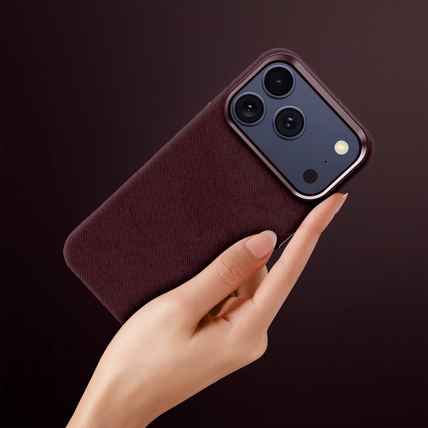 Alt View 1. SaharaCase - Apple iPhone 17 Pro Suede Leather Case | Premium Suede Finish | Smooth Grip | Precise Cutouts - Royal Purple.