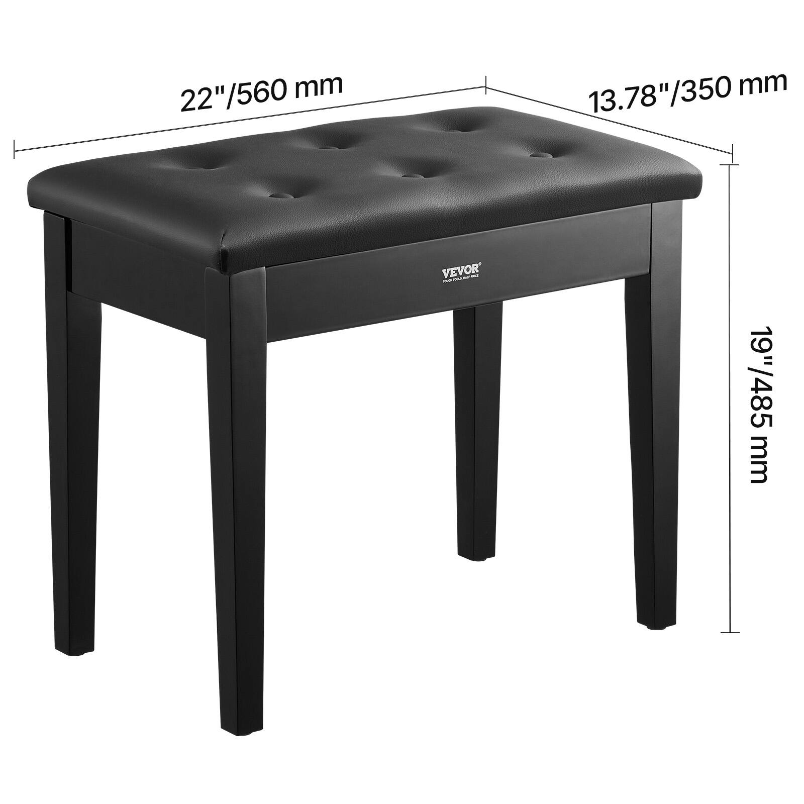 22"/560 mm  
13.78"/350 mm  
19"/485 mm  

VEVOR