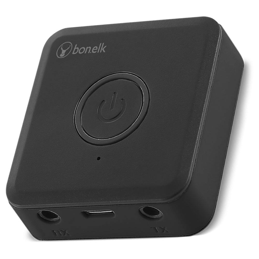 Left. Bonelk - Bonelk Fly Wireless Bluetooth Audio Transmitter with Headphone Flight Adapter - Black.