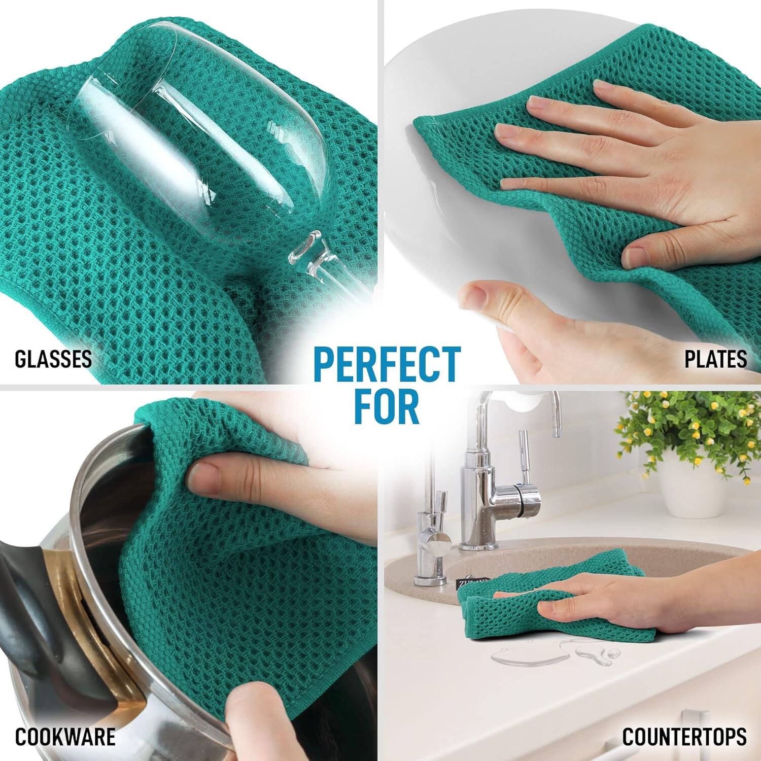 GLASSES  
PERFECT FOR  
PLATES  
COOKWARE  
COUNTERTOPS