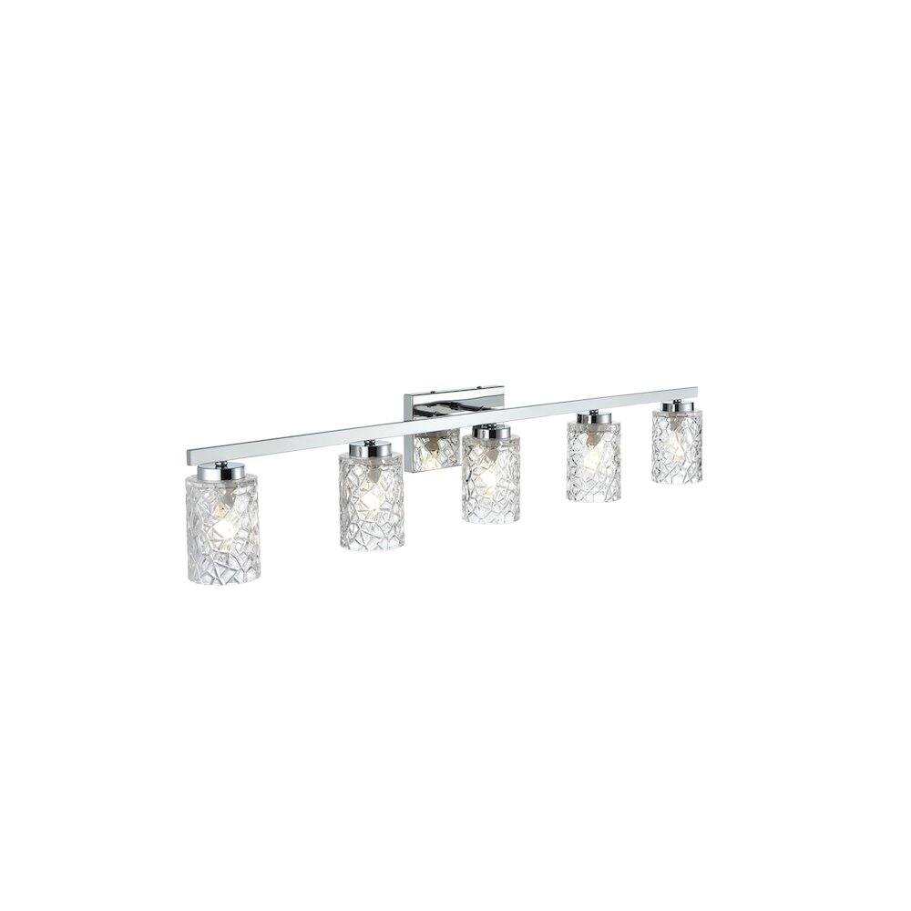 Living District - Cassie 41 inch Wall Sconce in Chrome - Chrome And Clear price history on PriceWatchPro