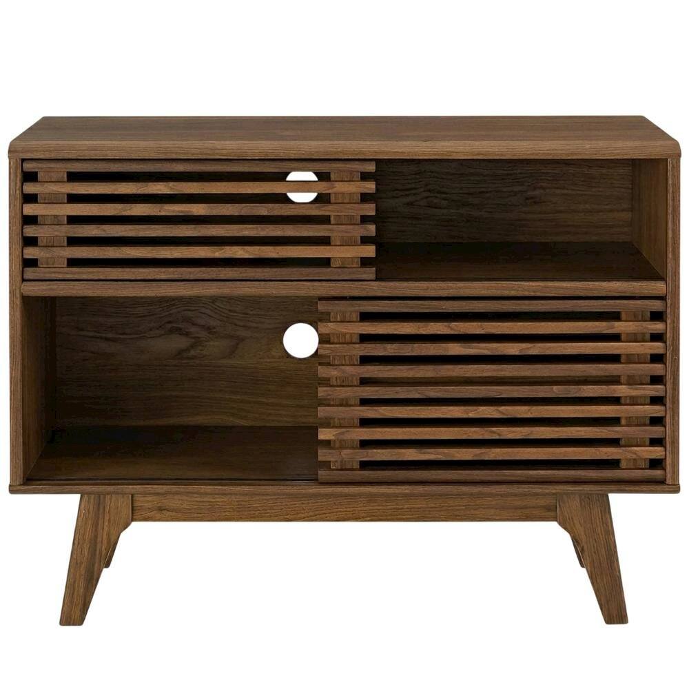 Back. FurniFact - Modern Coffee Table in Neutral Finish with Sleek Design and Durable Construction - Brown.