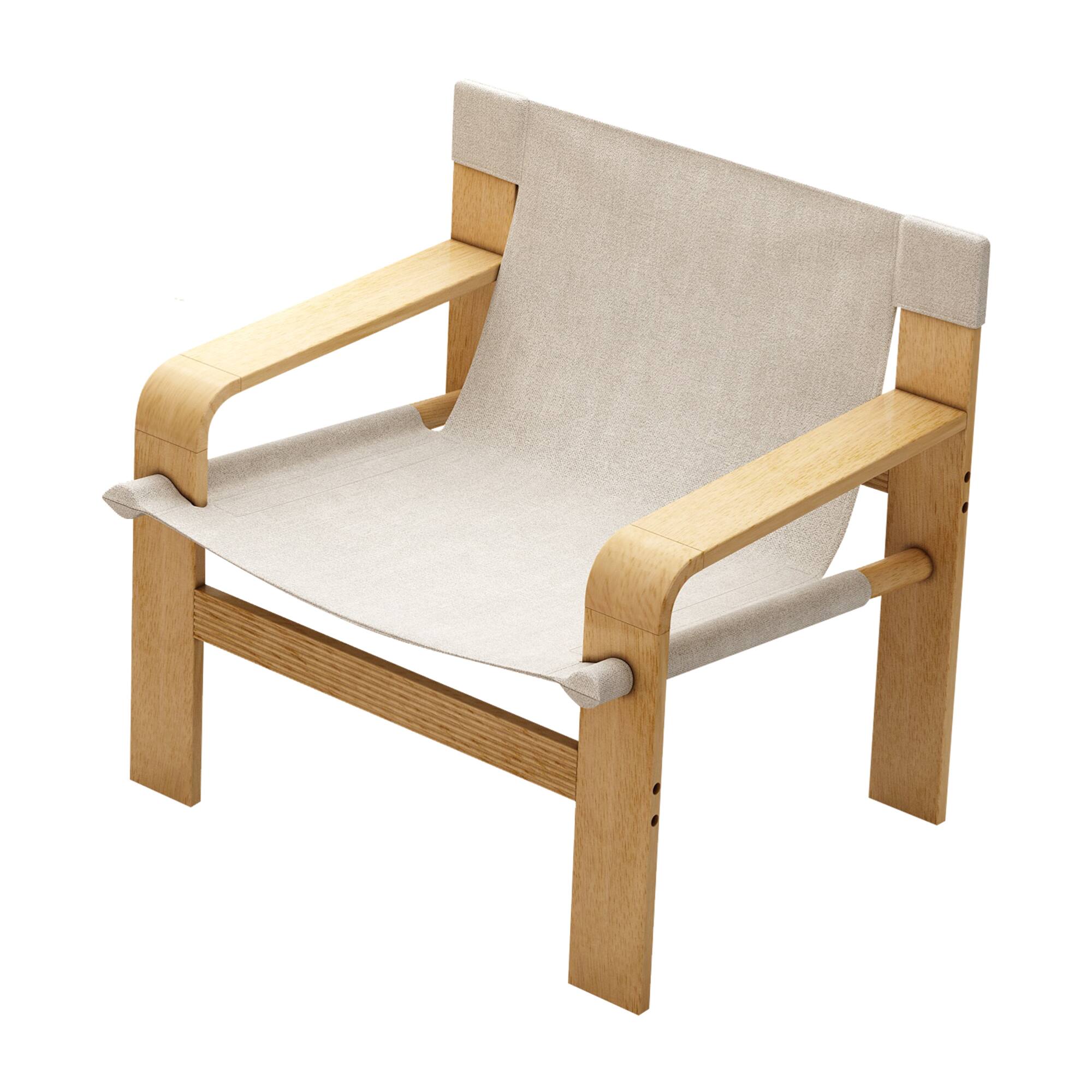 Alt View 4. GOODSILO - Modern Accent Lounge Chair with Wide Armrests and Detachable Washable Fabric Cover - White.