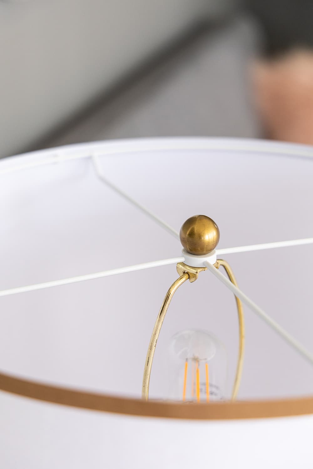 Alt View 10. Luckbyte - 16x16x24" Gold White Table Lamp Glass Cylinder Pedestal Base Lamp Shade Assembly Required.