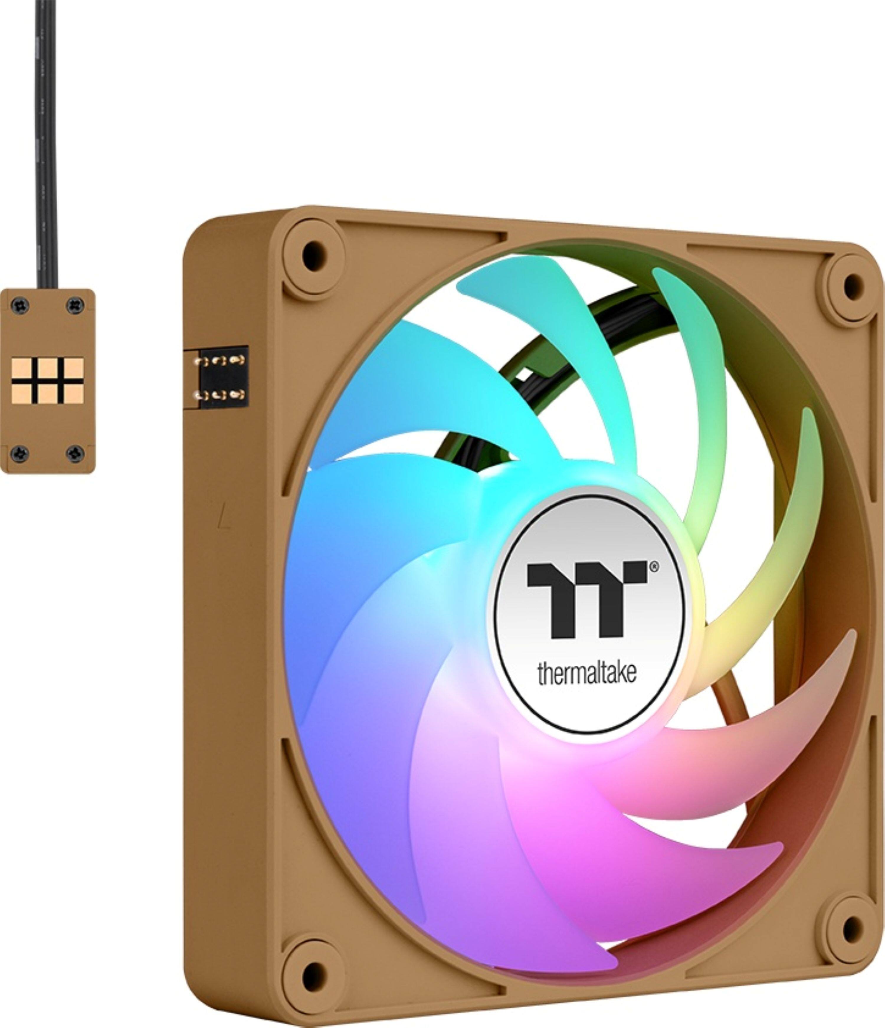 Alt View 1. Thermaltake - CT120 EX ARGB Sync 120mm Computer Case Cooling Fan (3-Pack) - Gravel Sand.