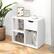 Alt View 12. Costway - 3-Cube Bookcase Organizer with 2-tier Wooden Storage Shelf & Pull-out Drawer - White.