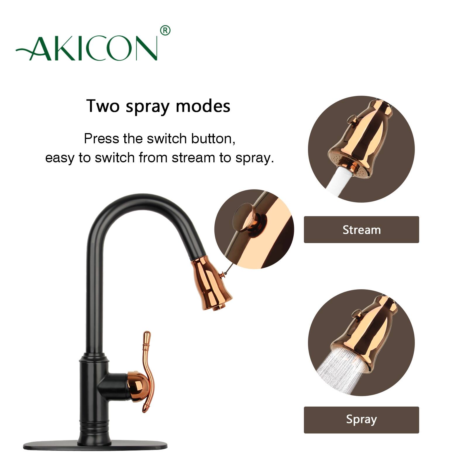 AKICON®

Two spray modes

Press the switch button, easy to switch from stream to spray.

Stream

Spray