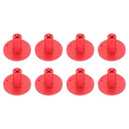 Unique Bargains - Rubber Golf Tee, 1.5" x 8pcs Practice Training Tees with Holder for Indoor/Outdoor Mat/Courses/Backyards - Red