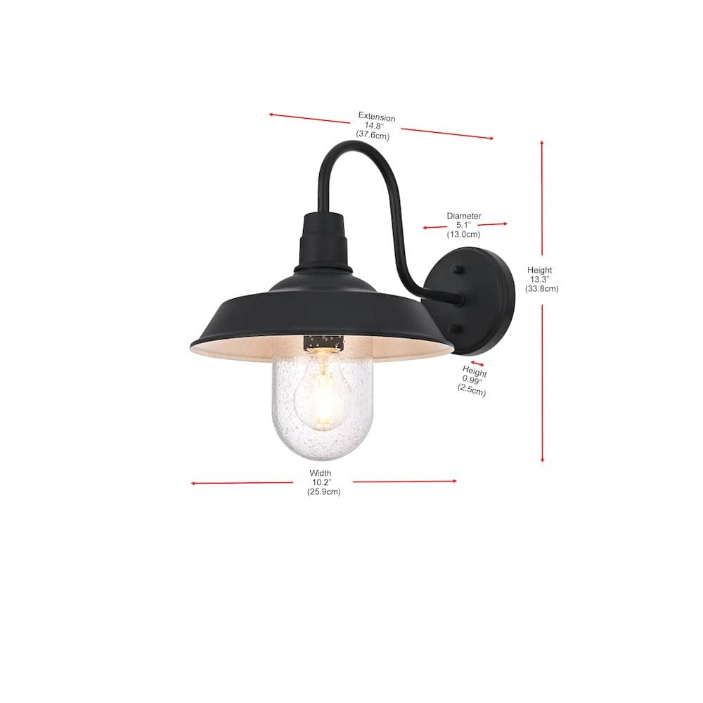 Elegant Lighting - Rayan 10 Inch Outdoor Wall Sconce In - Black price history on PriceWatchPro