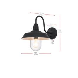 Elegant Lighting - Rayan 10 Inch Outdoor Wall Sconce In - Black