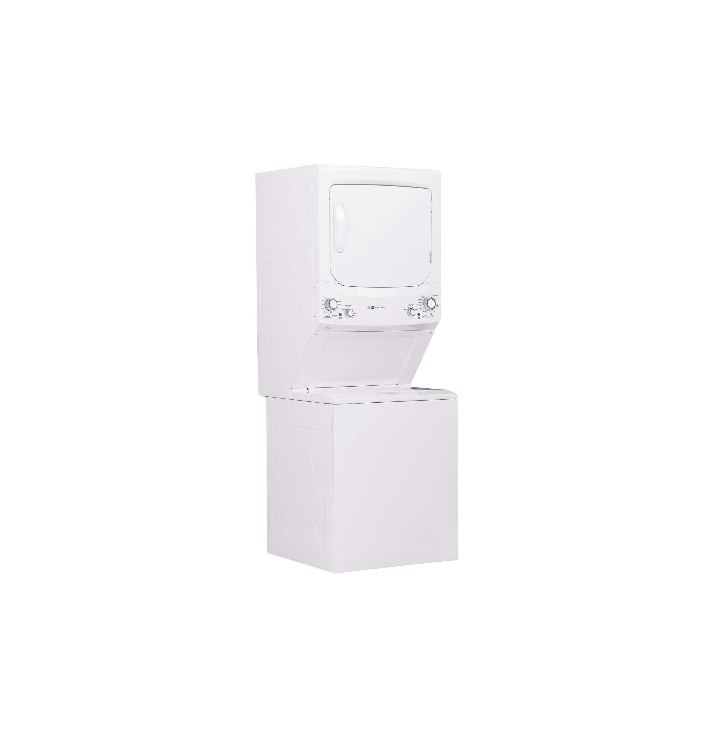 Angle. GE - 3.9 Cu. Ft. Top Load Washer and 5.9 Cu.Ft Gas Dryer Laundry Center with ENERGY STAR - White.